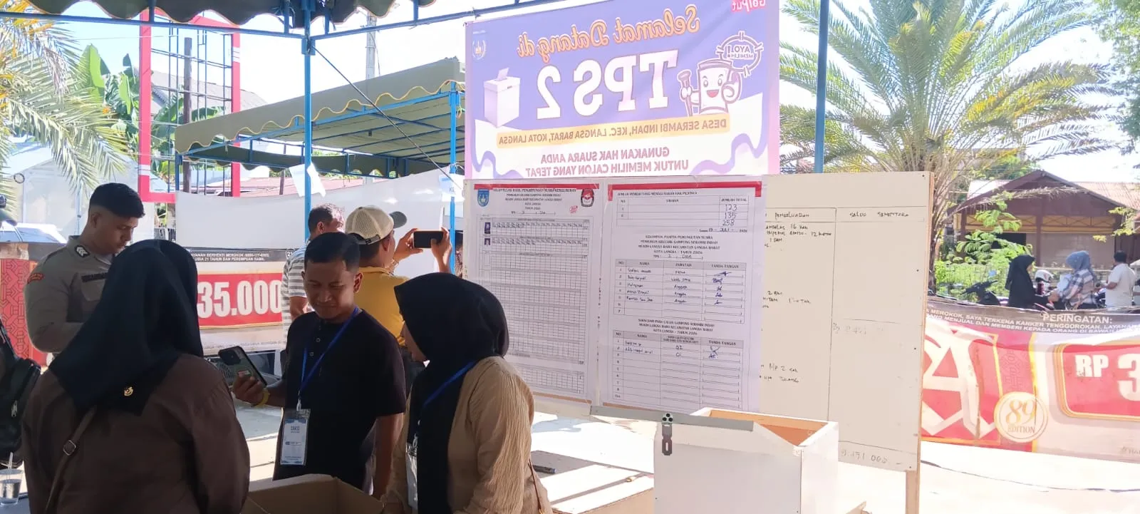 Suasana Pilciksung di Gampong Serambi Indah, Kecamatan Langsa Barat, Kota Langsa. Foto : Kiriman Warga.